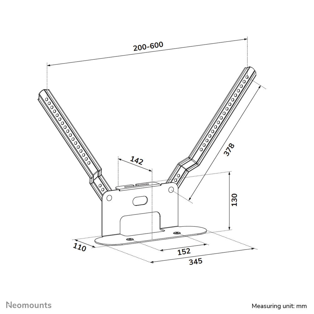 monitor-arm, wandhalter, artikuliert, dual-arm, abmessungen