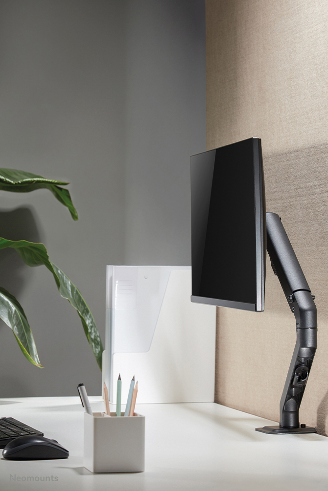 Neomounts Monitor-Tischhalterung - Klemme /Bolzen - 7 kg - 43,2 cm (17 Zoll) - 68,6 cm (27 Zoll) - 100 x 100 mm - Schwarz