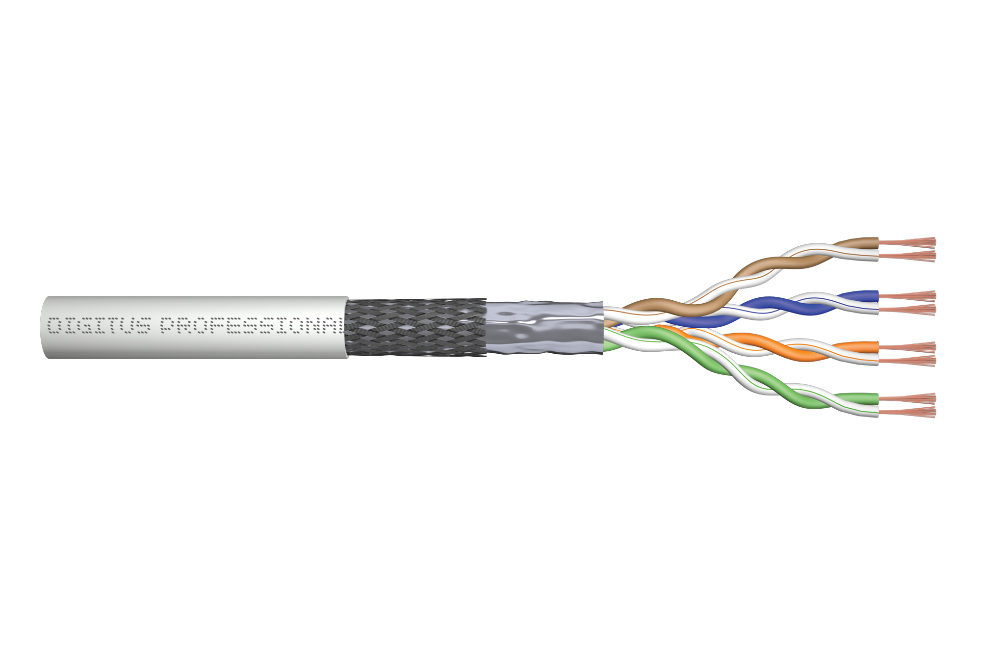Netzwerkkabel, twisted pair, LAN cable, Ethernet, Kabel mit Abschirmung