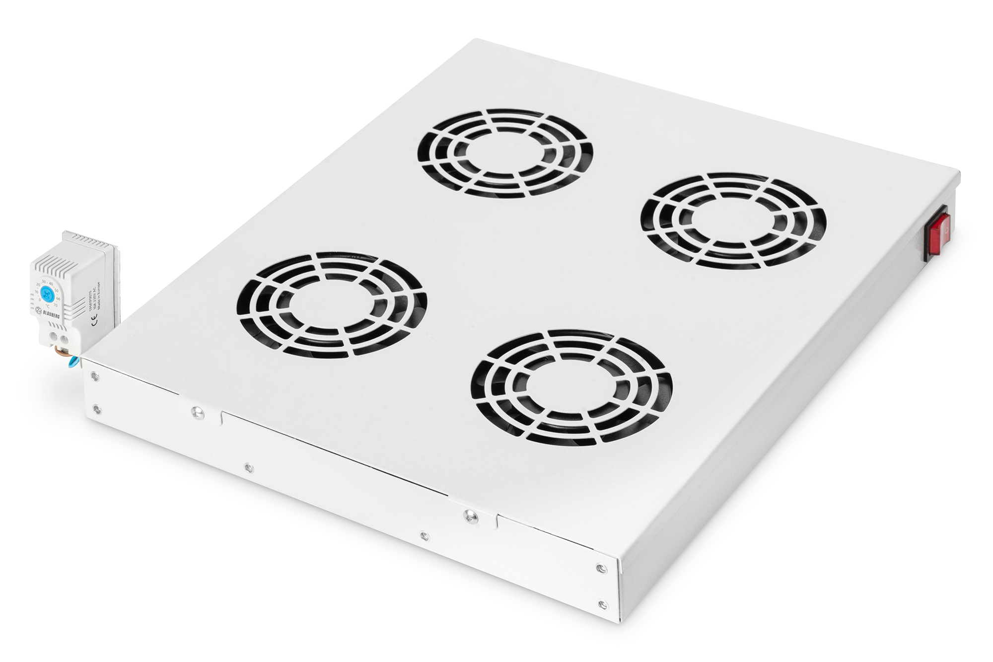 DIGITUS DN-19 FAN-4-HO Lüftereinheit zur variablen 483 mm (19")-Installation DIGITUS DN-19 FAN-4-HO Lüftereinheit zur variablen 483 mm (19")-Installation