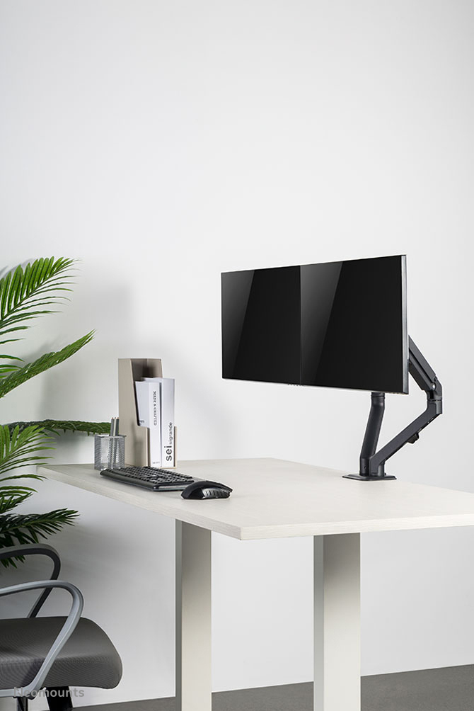 Neomounts Monitor-Tischhalterung - Klemme /Bolzen - 7 kg - 43,2 cm (17 Zoll) - 68,6 cm (27 Zoll) - 100 x 100 mm - Schwarz