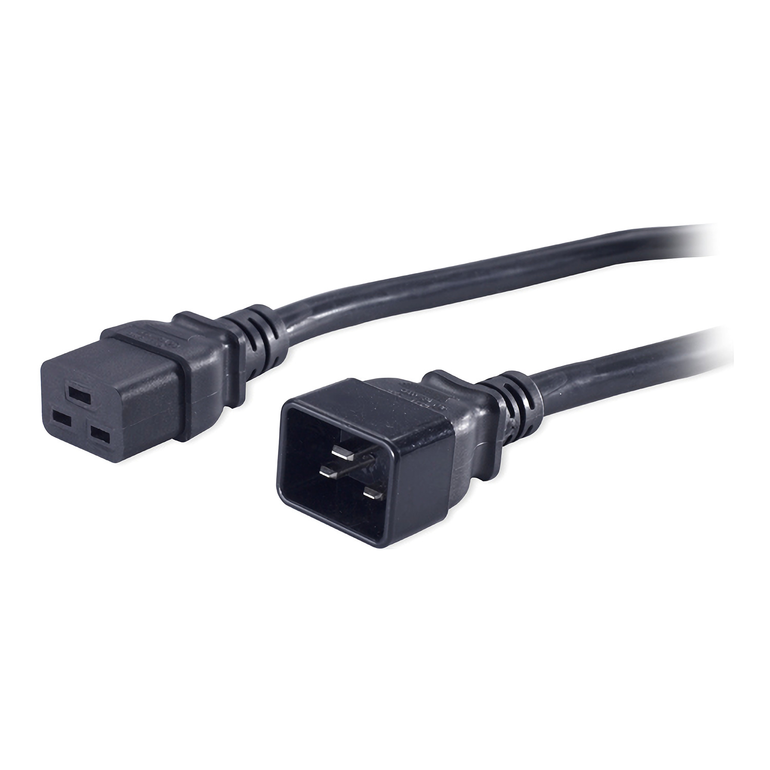 AC-Netzkabel, IEC C13, C14-Stecker, 3-polig, Kabellänge klein
