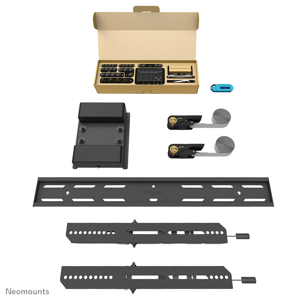 Neomounts Select TV-Säulenhalterung - 101,6 cm (40 Zoll) - 190,5 cm (75 Zoll) - 300 x 100 mm - 600 x 400 mm - 0 - 12 Grad  - Schwarz