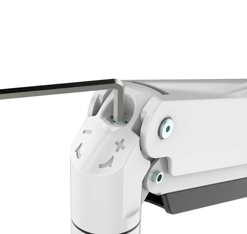 Neomounts NM-D775DX3WHITE Monitorarm 17-27" - Gasfeder - Topfix - 180°-Stopp