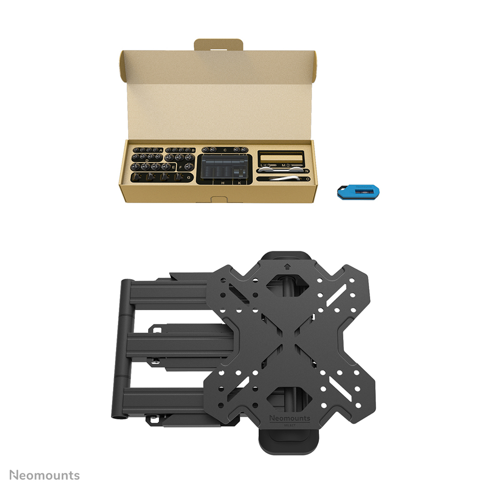 Neomounts Select TV-Wandhalterung - 81,3 cm (32 Zoll) - 139,7 cm (55 Zoll) - 100 x 100 mm - 200 x 200 mm - -2 - 12 Grad  - Schwarz