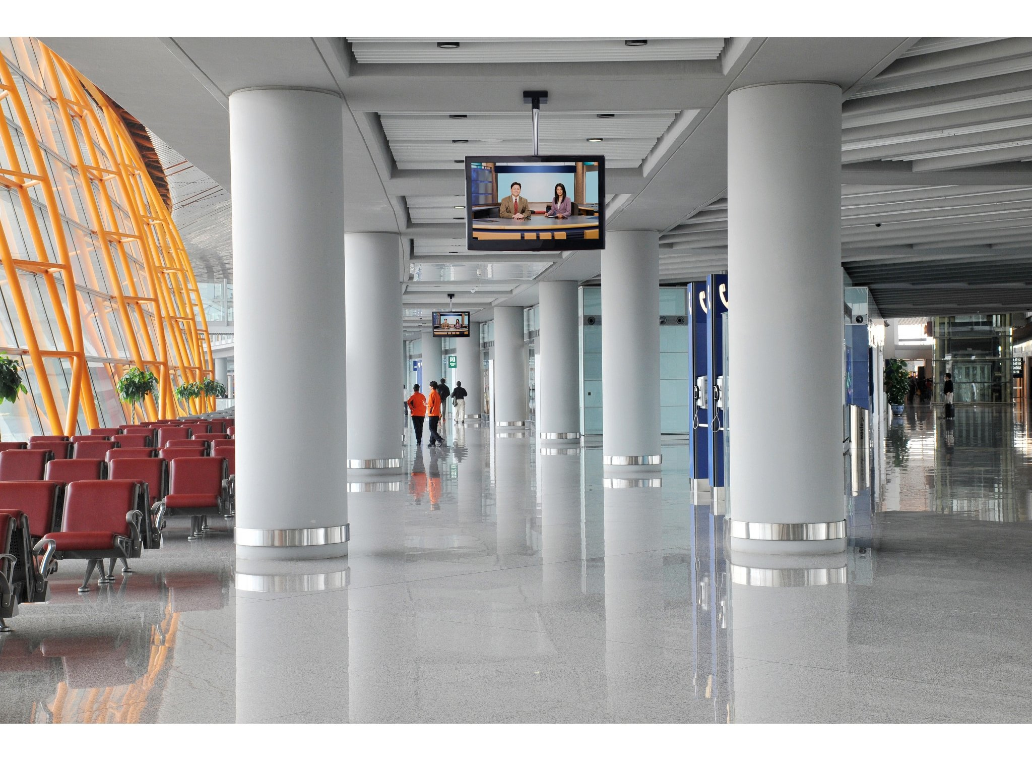 Flughafen, Terminal, Pflanze, Person, Überwachen