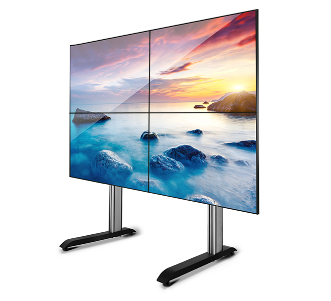 B-TECH SYSTEM X - 2 x 2 Universal Freestanding Videowall Mounting System with Micro-Adjustment for 46-60" Displays BT8370-2x2/BS