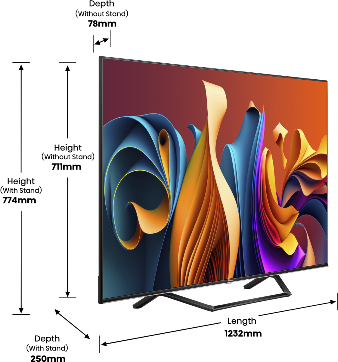 LED TV, Smart TV, Flaches Display, HDMI, Dünnrahmen