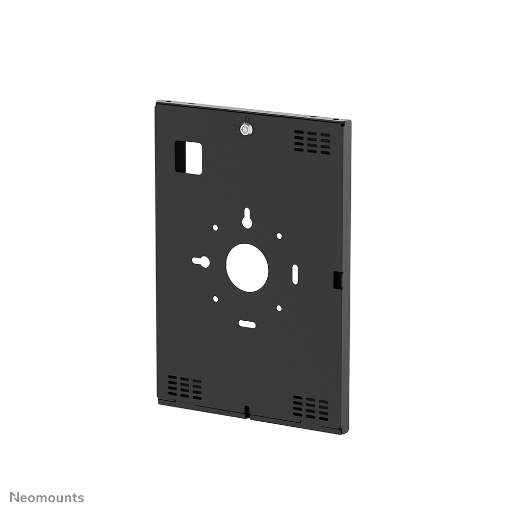 Backplatte, Montageplatte, Belüftungsschlitze, zentrales Loch, rechteckige Platte