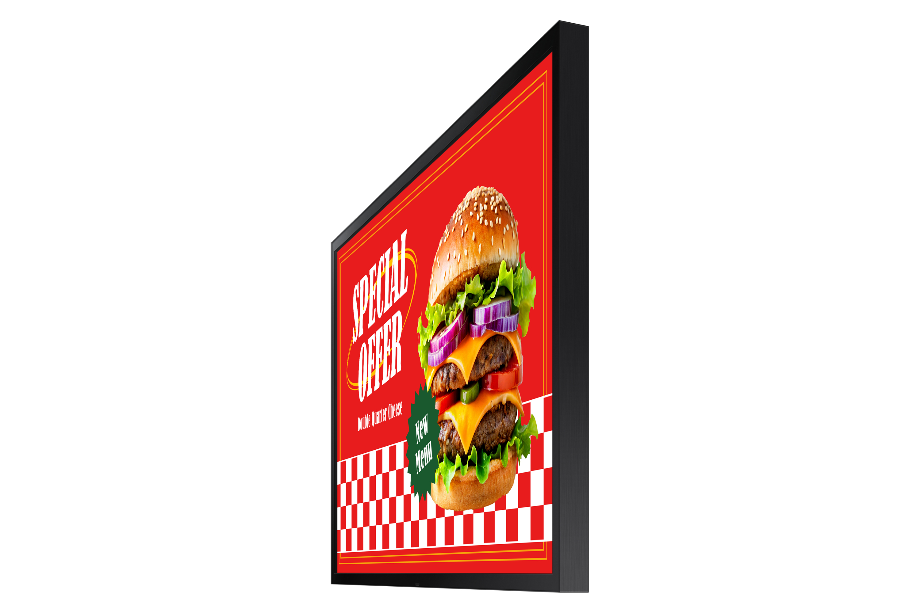 burger, Fast Food, Werbung, Rahmen, roter Hintergrund