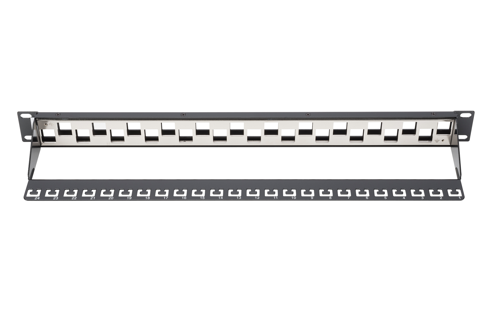 DIGITUS DN-91412 Modulares Patch Panel, 24-Port, abgestuft DIGITUS DN-91412 Modulares Patch Panel, 24-Port, abgestuft
