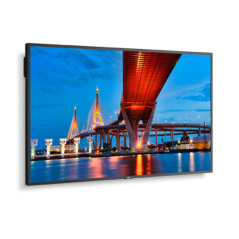 LEDTV, Flachbildschirm, Brücke bei Nacht, Uferpromenade, Stadtlandschaft