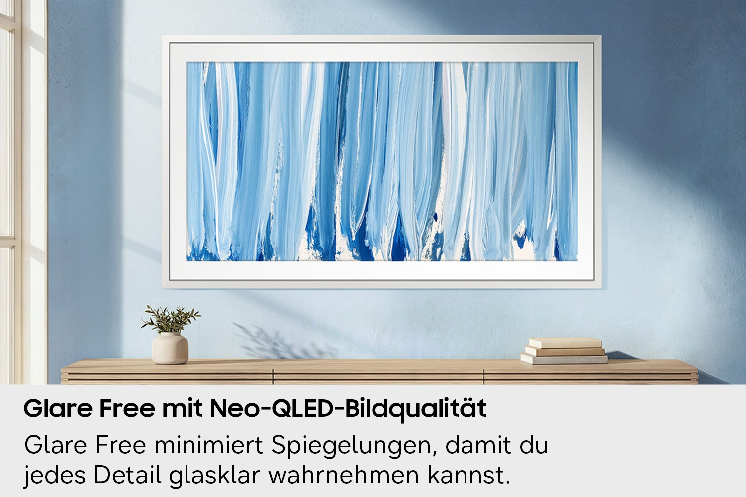 kunstdruck, rahmenlos, abstrakt, blau, wanddekoration