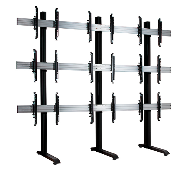 B-TECH SYSTEM X - 3 x 3 Universal Freestanding Videowall Mounting System with Micro-Adjustment for 46-55" Displays BT8370-3x3/BB B-TECH SYSTEM X - 3 x 3 Universal Freestanding Videowall Mounting System with Micro-Adjustment for 46-55" Displays BT8370-3x3/BB