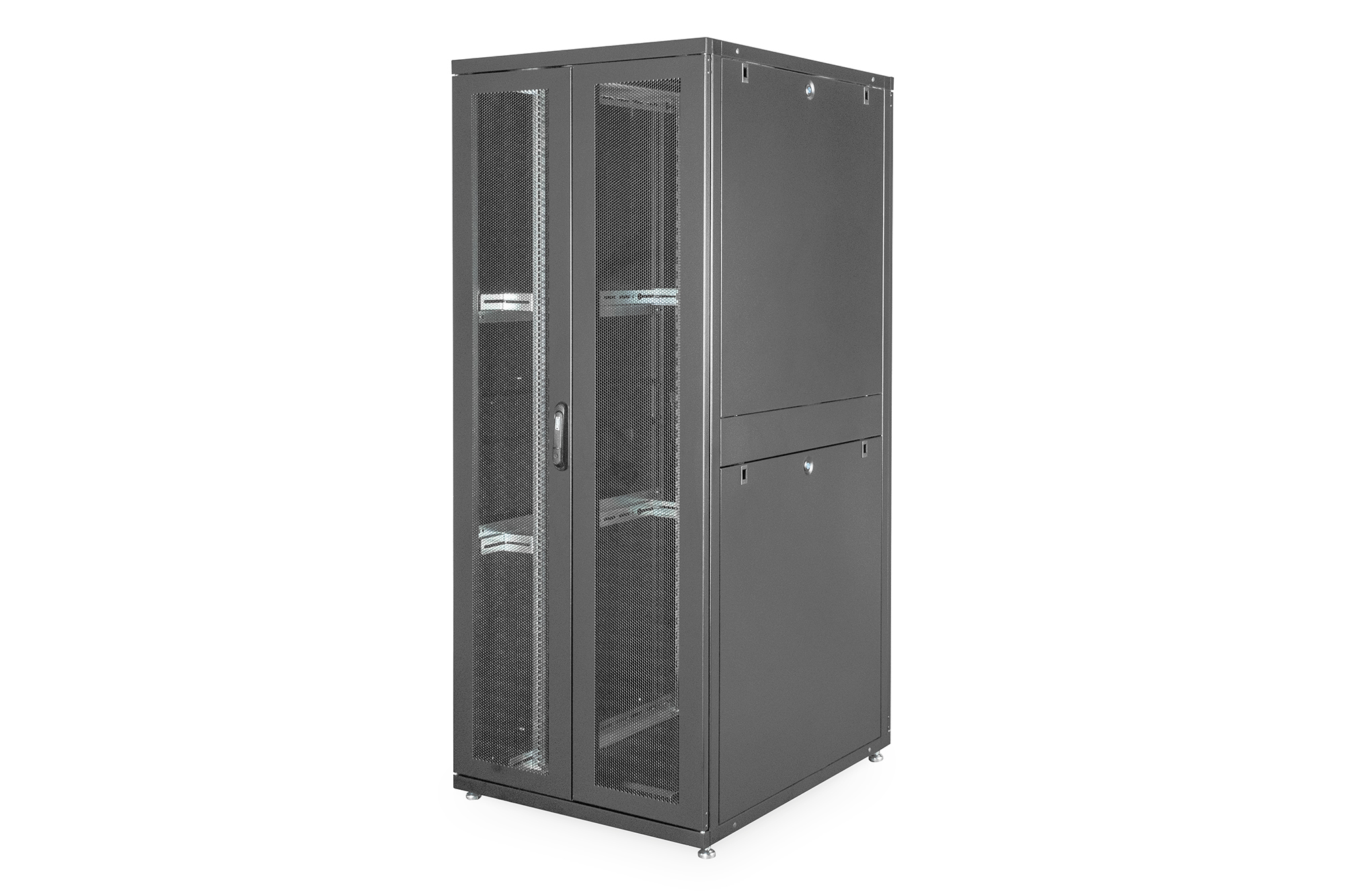 DIGITUS DN-19 SRV-42U-8-B Serverschrank 42HE Serverschrank Unique 2050x800x1000 mm perforierte Stahltür schwarz RAL 9005 DN-19 SRV-42U-8-B
