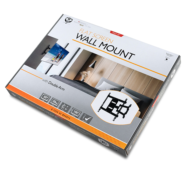 B-TECH Wandhalter VENTRY  BTV513/B neigbar/schwenkb. mit zwei Gelenklarmen B-TECH Wandhalter VENTRY  BTV513/B neigbar/schwenkb. mit zwei Gelenklarmen