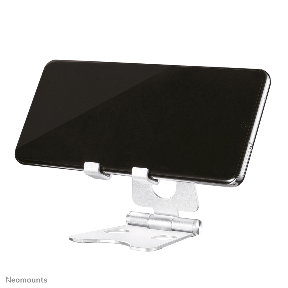 Neomounts Faltbarer Telefon-Ständer - Handy/Smartphone - Passive Halterung - Tisch/Bank - Indoor - Silber