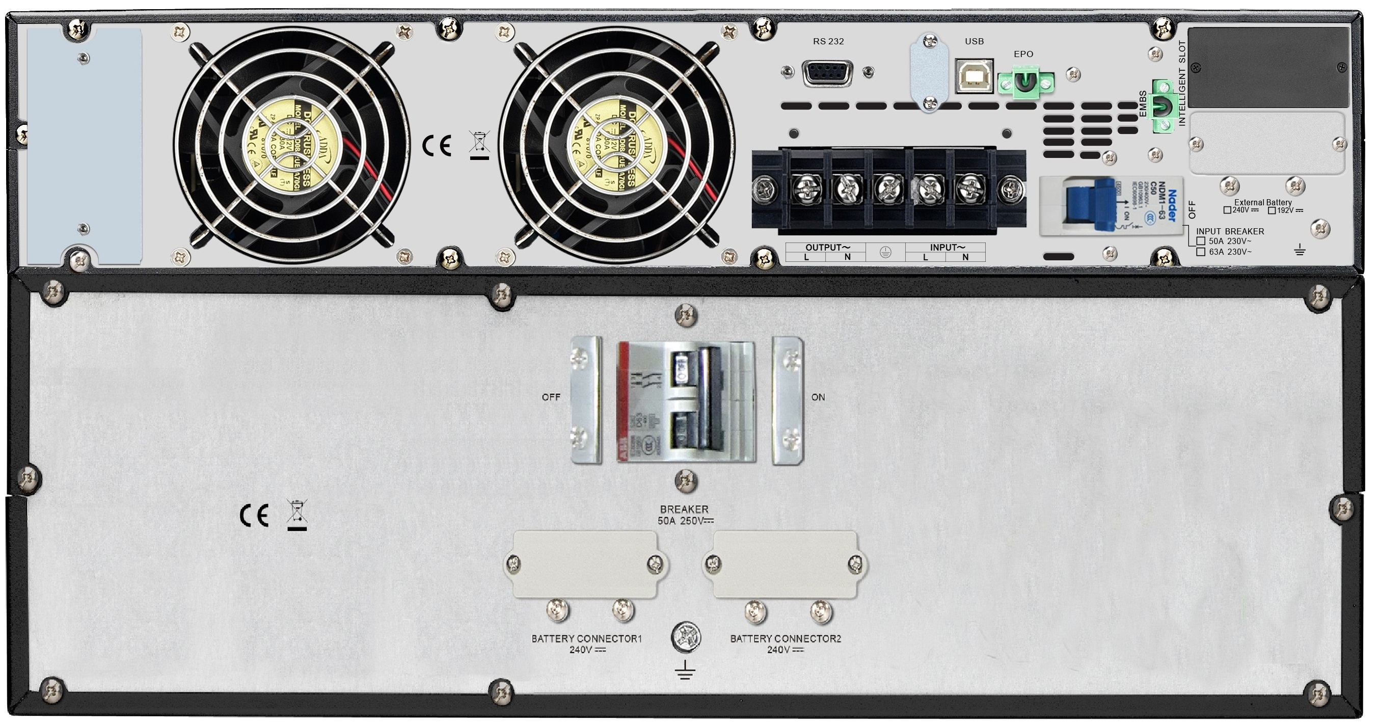 APC SRV6KRIL - Easy UPS SRV RM 6000VA 230V mit External Battery Pack