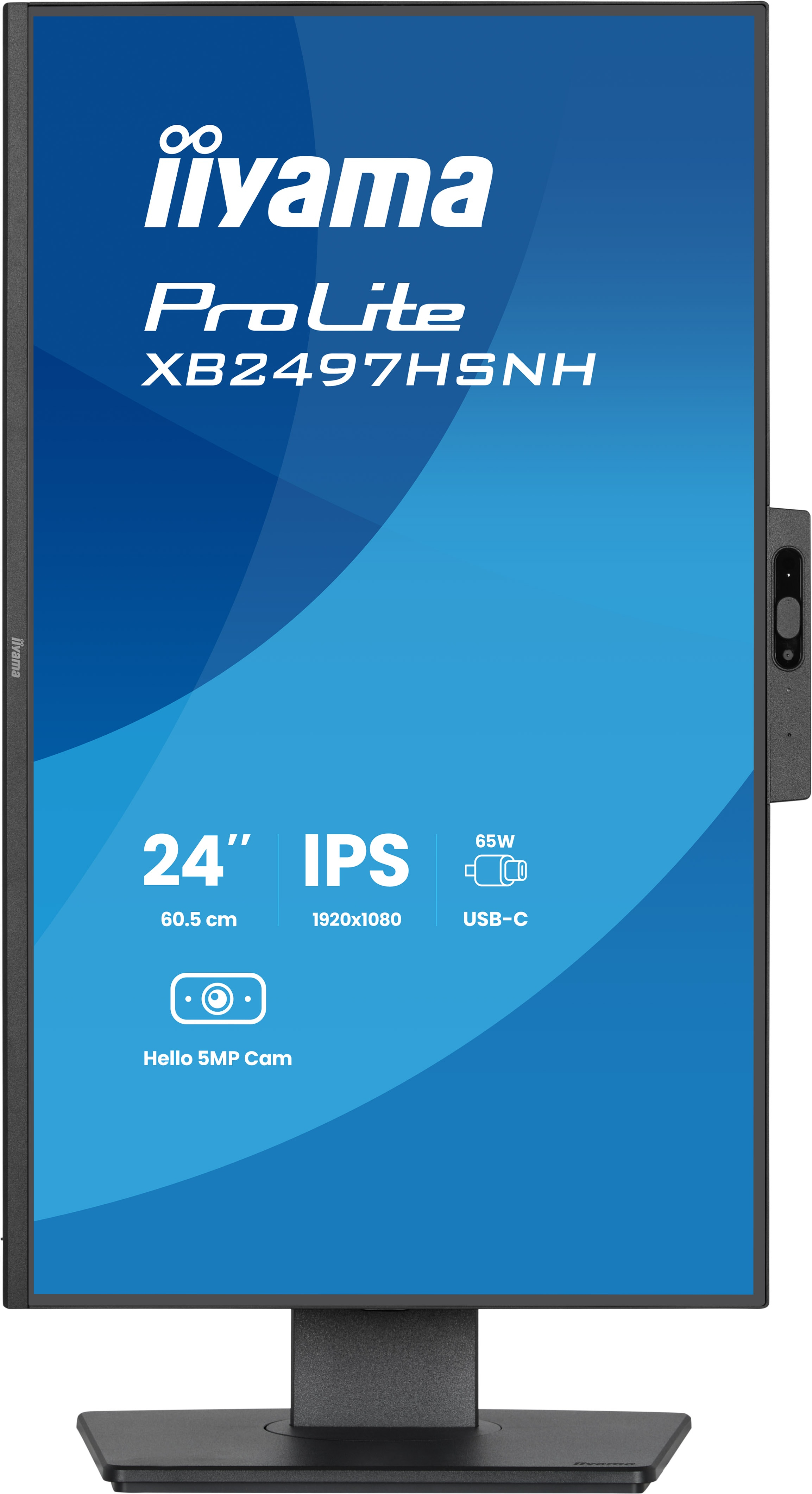24 Zoll, IPS, USB-C, Monitorständer, integrierte Kamera