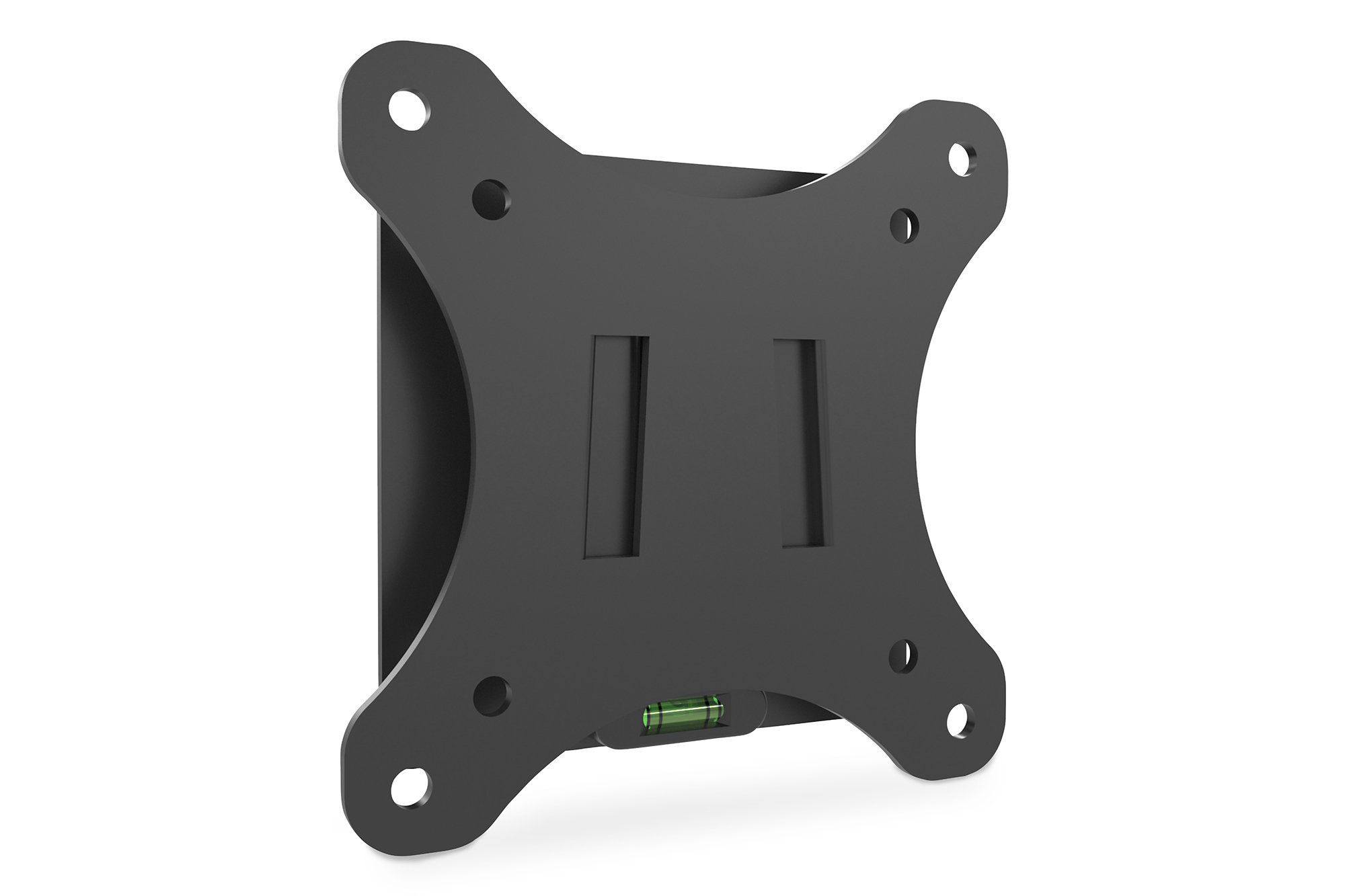 monitor wall mount, vESA mount, quadratische platte, level, halt slots