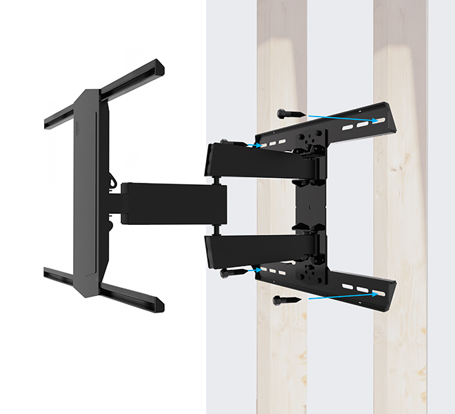 TV-Halterung, Wandhalterung, Schwenkhalterung, VESA-kompatibel, Metall