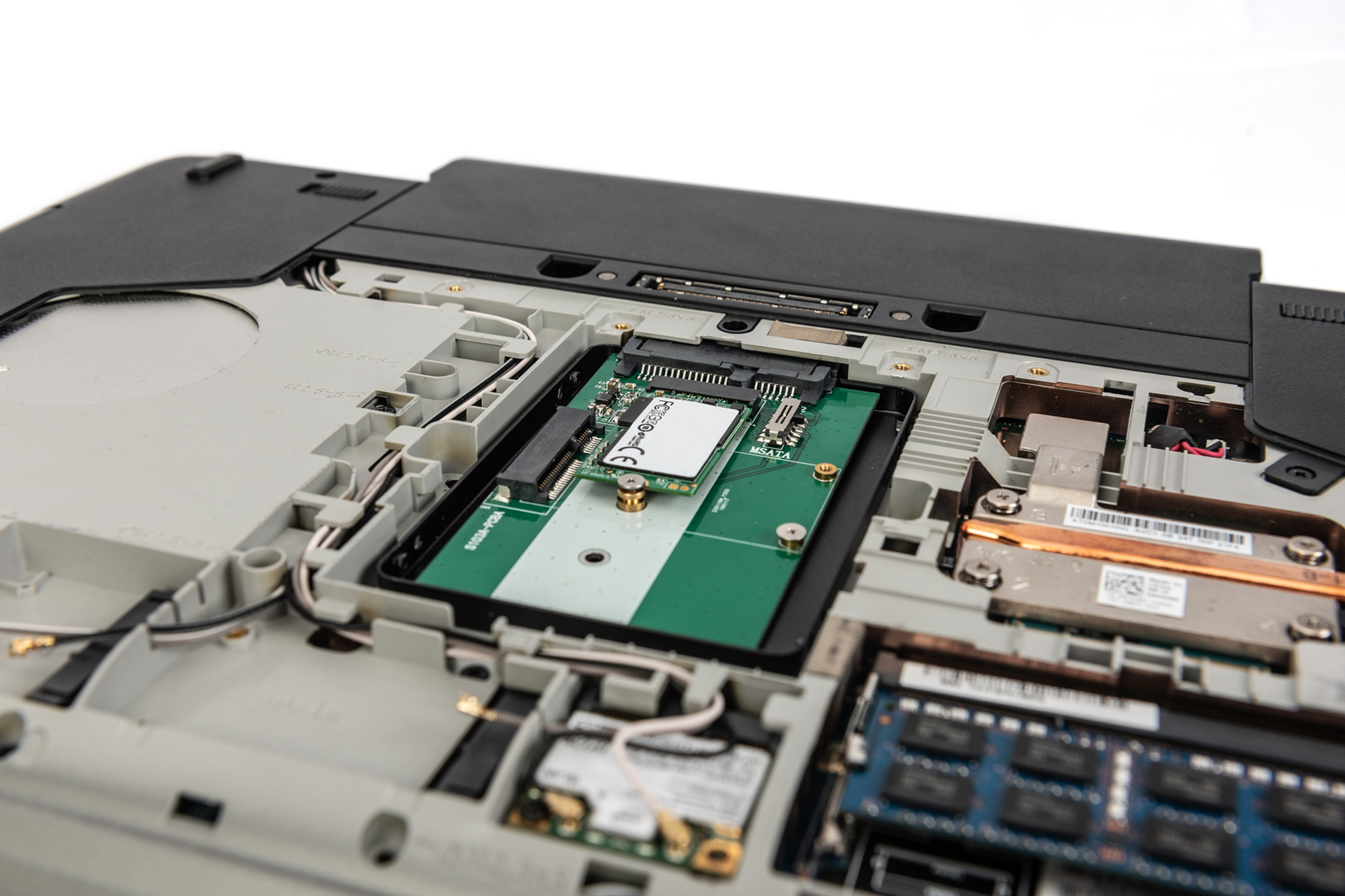 laptop, interne Hardware, RAM-Slot, SSD, Logikplatte