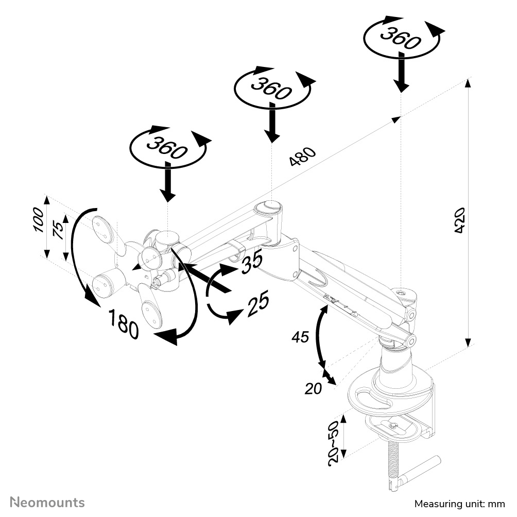 Neomounts FPMA-D940 - Befestigungskit - Silber