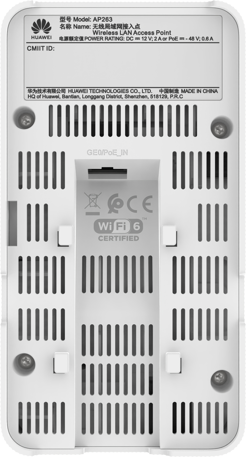 HUAWEI AccessPoint AP263(11ax indoor,2+2 dual bands,smart antenna,USB,BLE) HUAWEI AccessPoint AP263(11ax indoor,2+2 dual bands,smart antenna,USB,BLE)