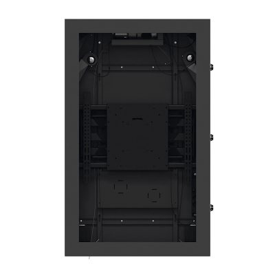Wandschrank, Metallrahmen, Schwarz, Wandmontage, Seitenscharniere