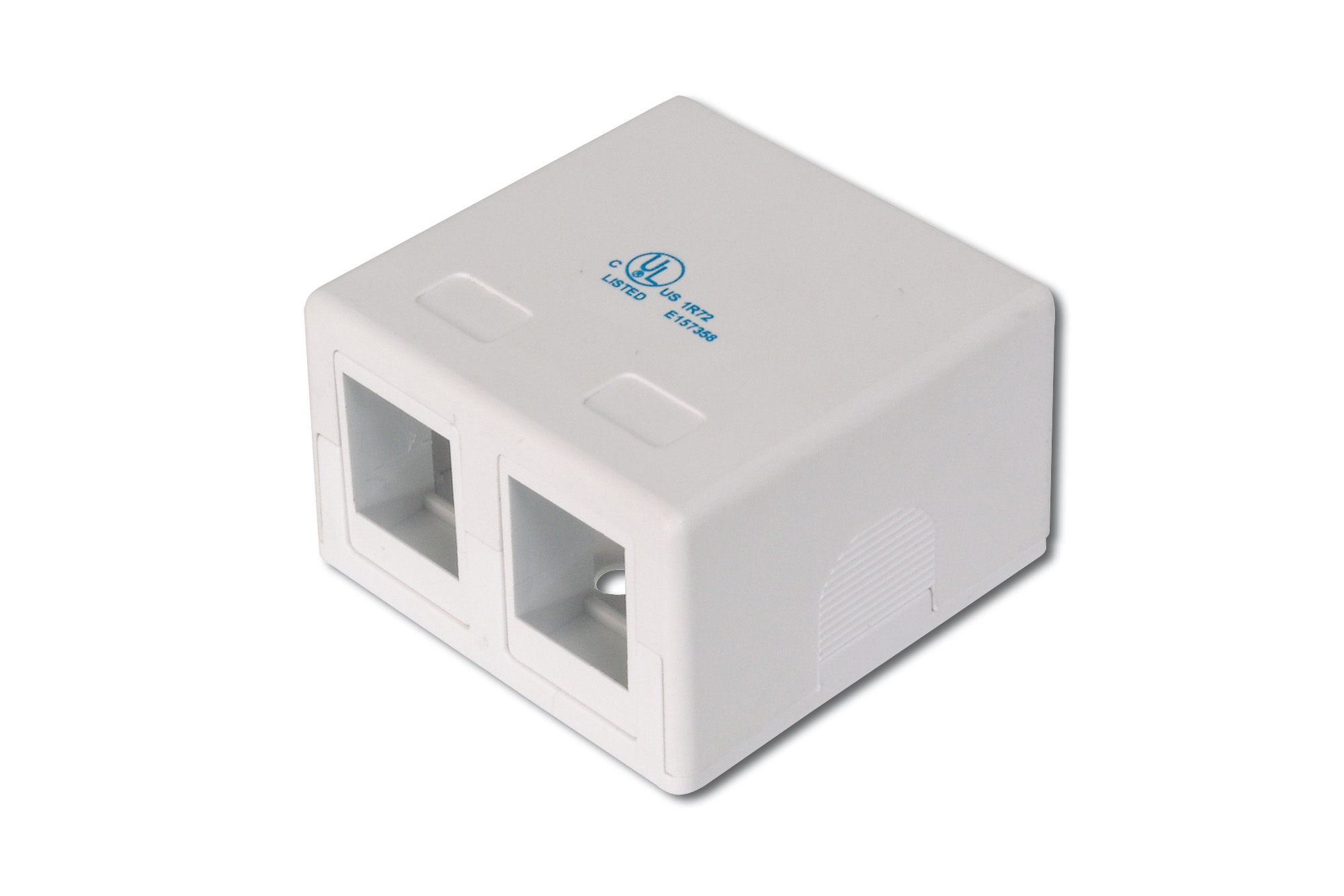 Netzwerkdosenadapter, RJ45 Buchse, Weiße Gehäuse, Kupplungskasten, LAN Adapter