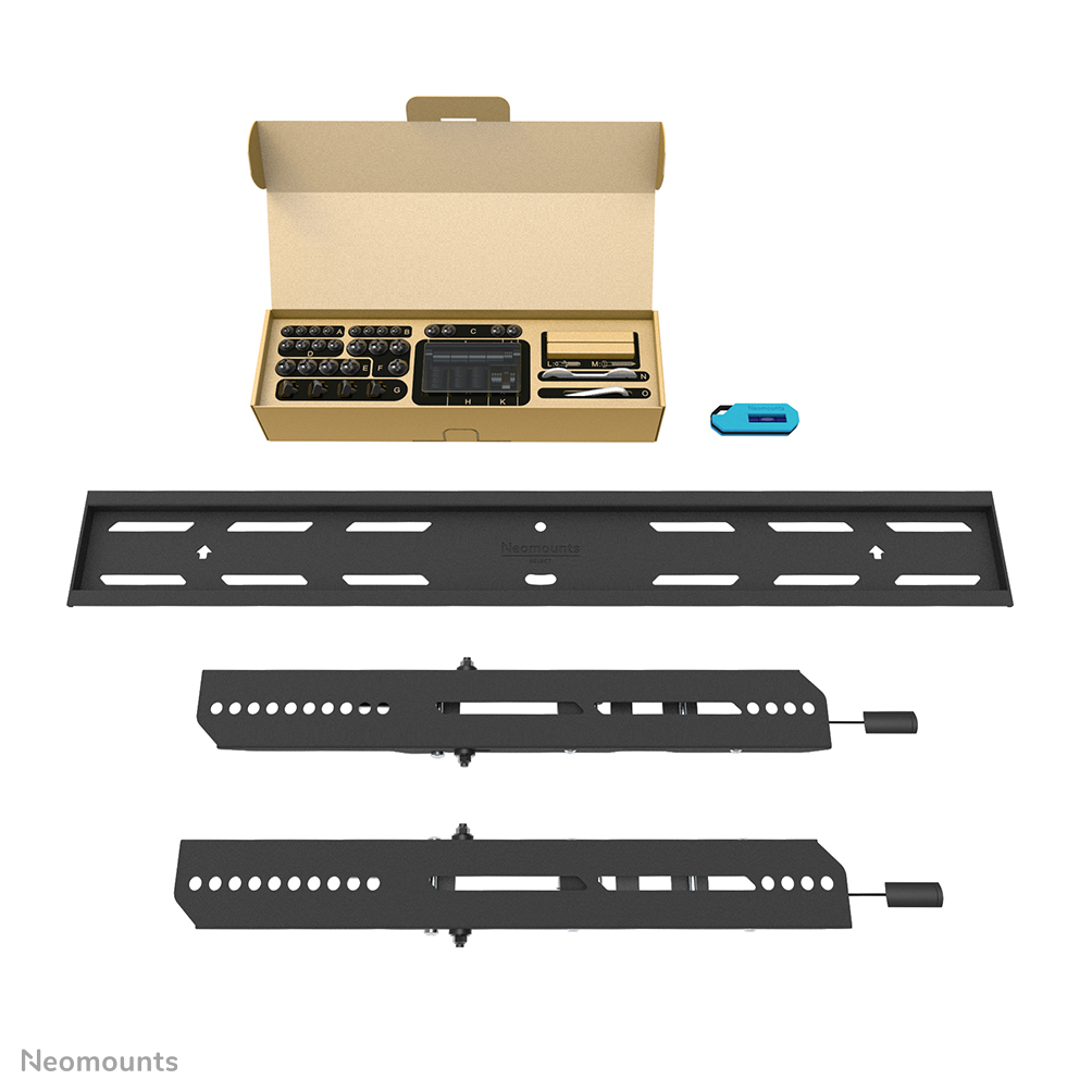 Neomounts Select TV-Wandhalterung - 101,6 cm (40 Zoll) - 2,08 m (82 Zoll) - 70 kg - 100 x 100 mm - 600 x 400 mm - Schwarz