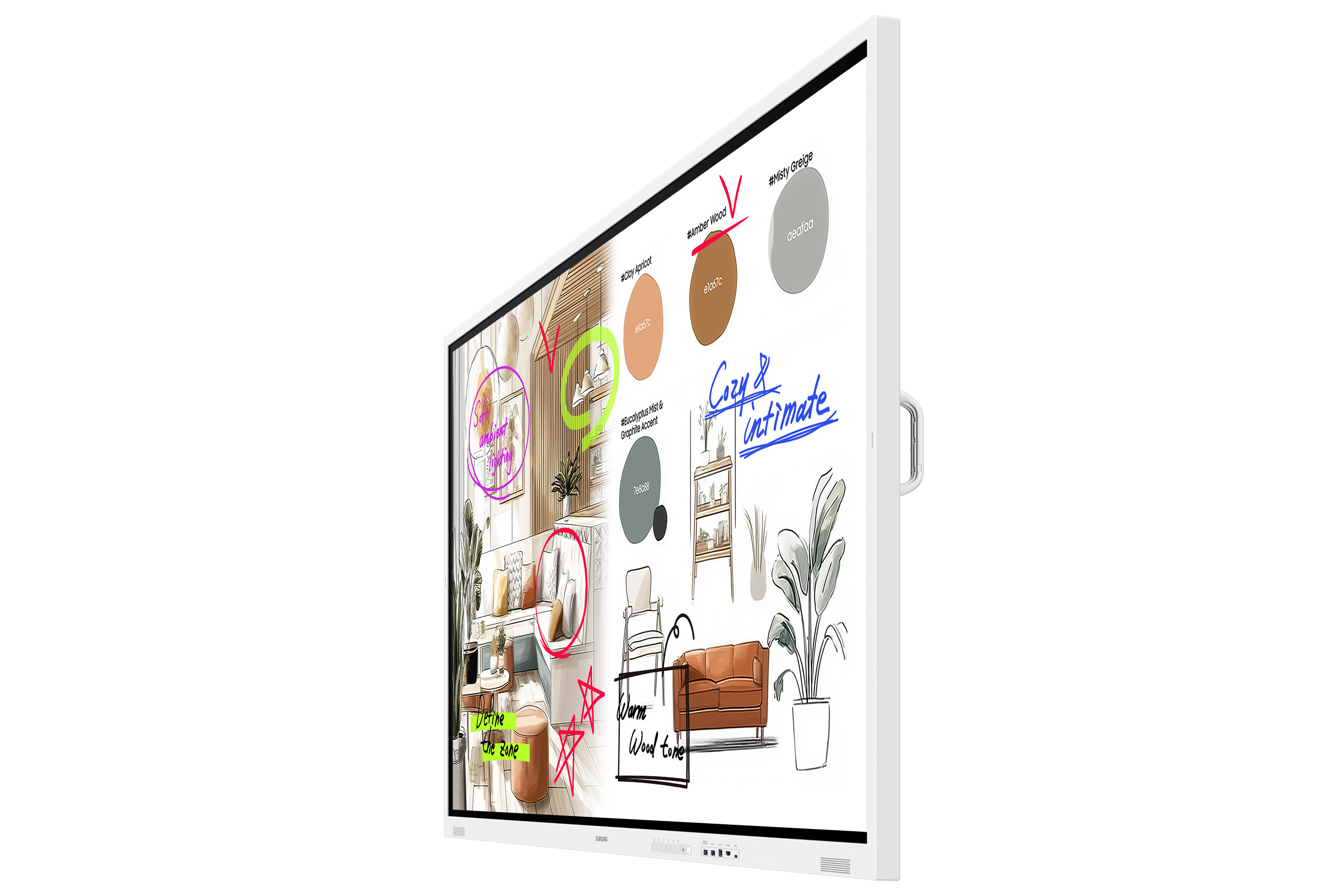 digitaler Whiteboard, interaktiver Bildschirm, Büroanzeige, Touchscreen-Panel, rahmenloser Monitor