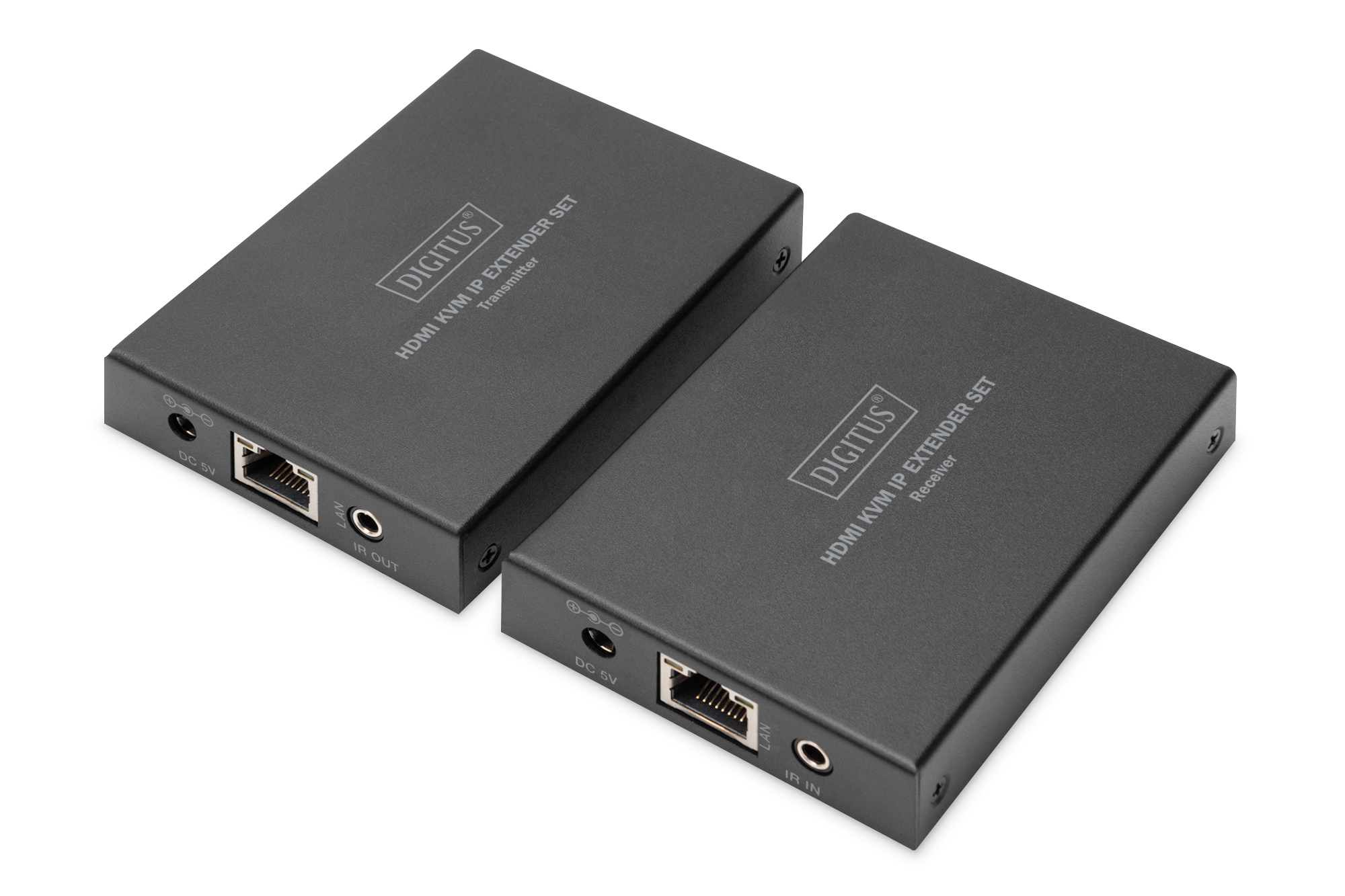 HDMI-Extender, KVM-Extender, USB-Strom, IR-Eingang, LAN-Port