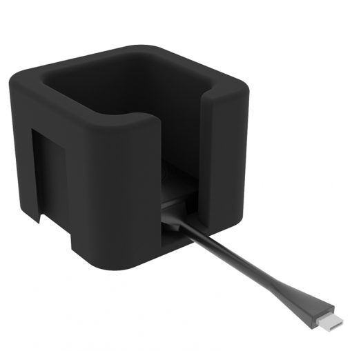 Kabelhalter, Kunststoff, Schwarz, Kabel mit Stecker