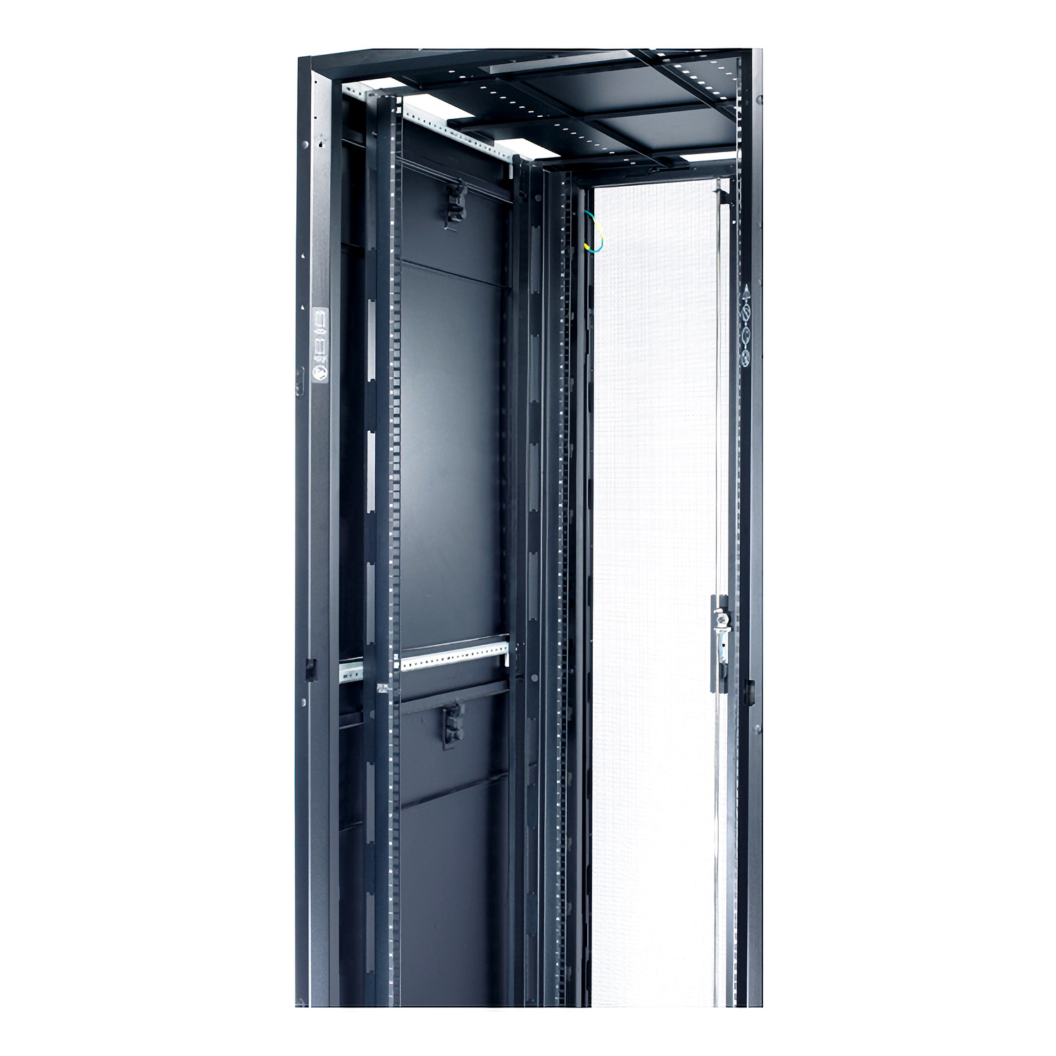 Server-Rack, Metall, Schwarz, Verkabelung?, Standsystem