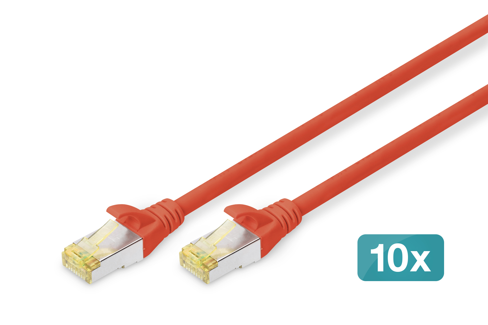 DIGITUS DK-1644-A-010-R-10 CAT 6A S/FTP Patchkabel, 10 Stück DIGITUS DK-1644-A-010-R-10 CAT 6A S/FTP Patchkabel, 10 Stück