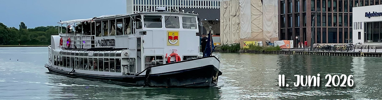 Bootstour, Flussboot, weißes Boot, Ufer kalian, 11. Juni 2026