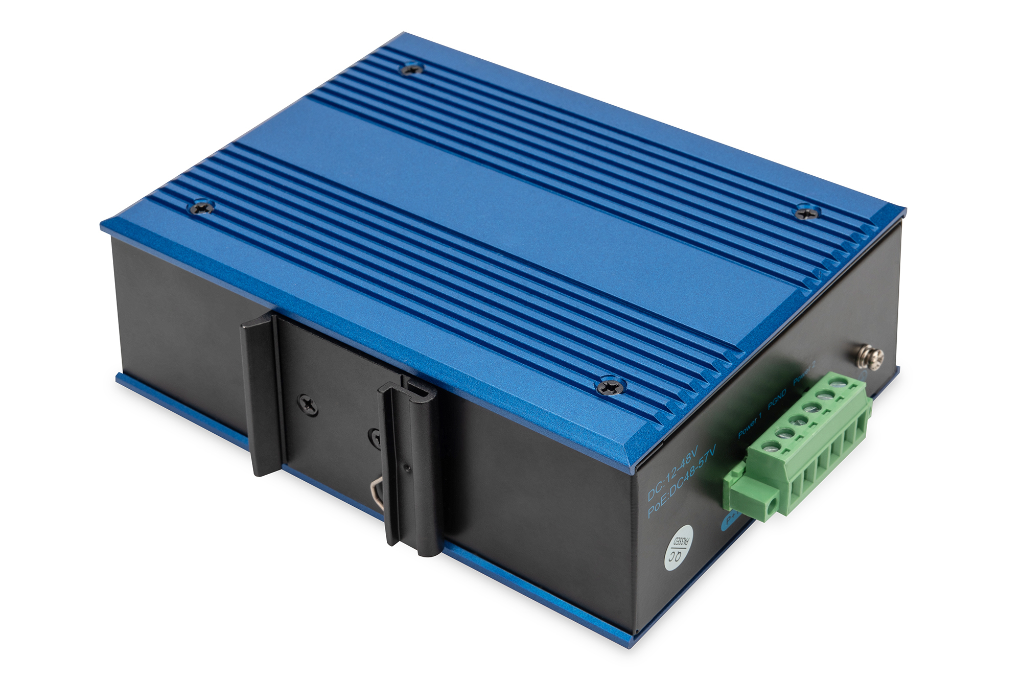LED-Controller, Blue anodized, Metal enclosure, Screw terminals, DC 12-48V