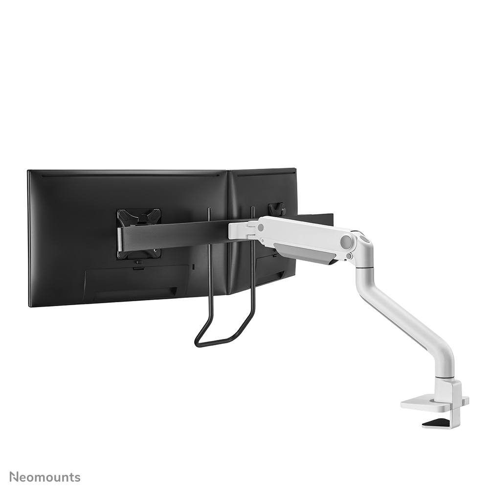Neomounts Select Desk Mount double display crossbar topfix clamp