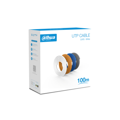 Dahua CCTV 100m UTP CAT6 Cable (White), DH-PFM920I-6UN-C-100 Dahua CCTV 100m UTP CAT6 Cable (White), DH-PFM920I-6UN-C-100