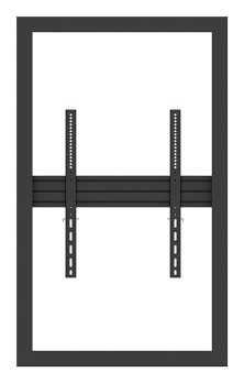TV-Wandhalterung, Metall, Schwarz, Montageschienen