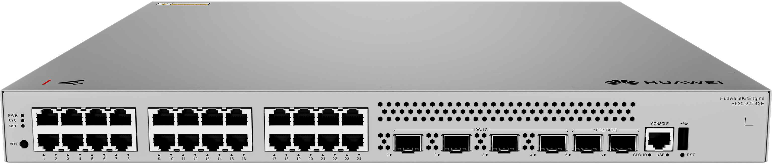 HUAWEI Switch S530-24T4XE 24*10/100/1000BASE-T ports, 4*10GE SFP+ ports, 2*12GE stack ports, with 1*AC power module Elektronik, Hardware, Computerausrüstung