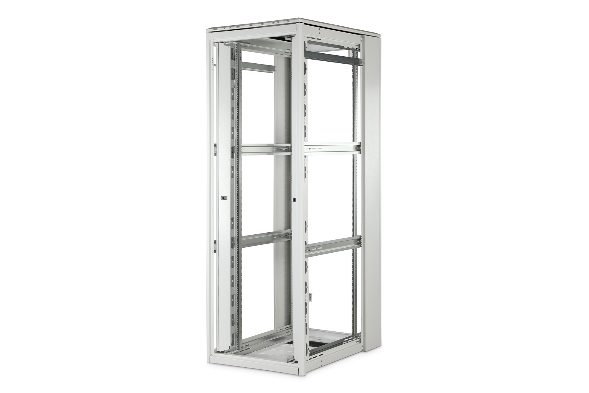 Serverrack, Elektronikrack, Metallrahmen, Schrank, offenes Rack