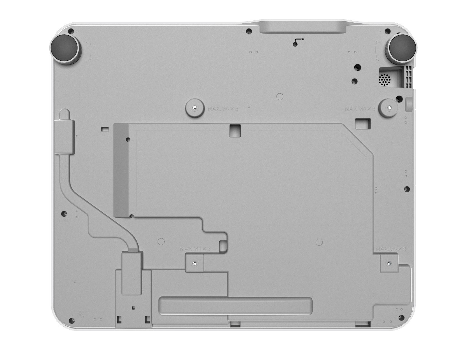 Tablet, Unterseite, Grau, Metall, Öffnungen