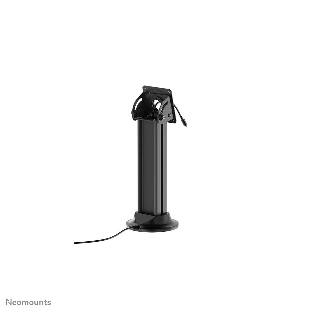 monitor-arm, vertikale-halterung, schreibtisch-halter, elektrischer-träger, schwarz-metall