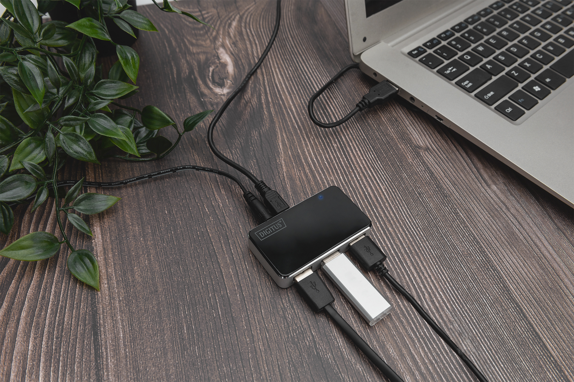 USB-Adapter, HDMI-Hub, USB-C-Hub, Multiport, Schwarz