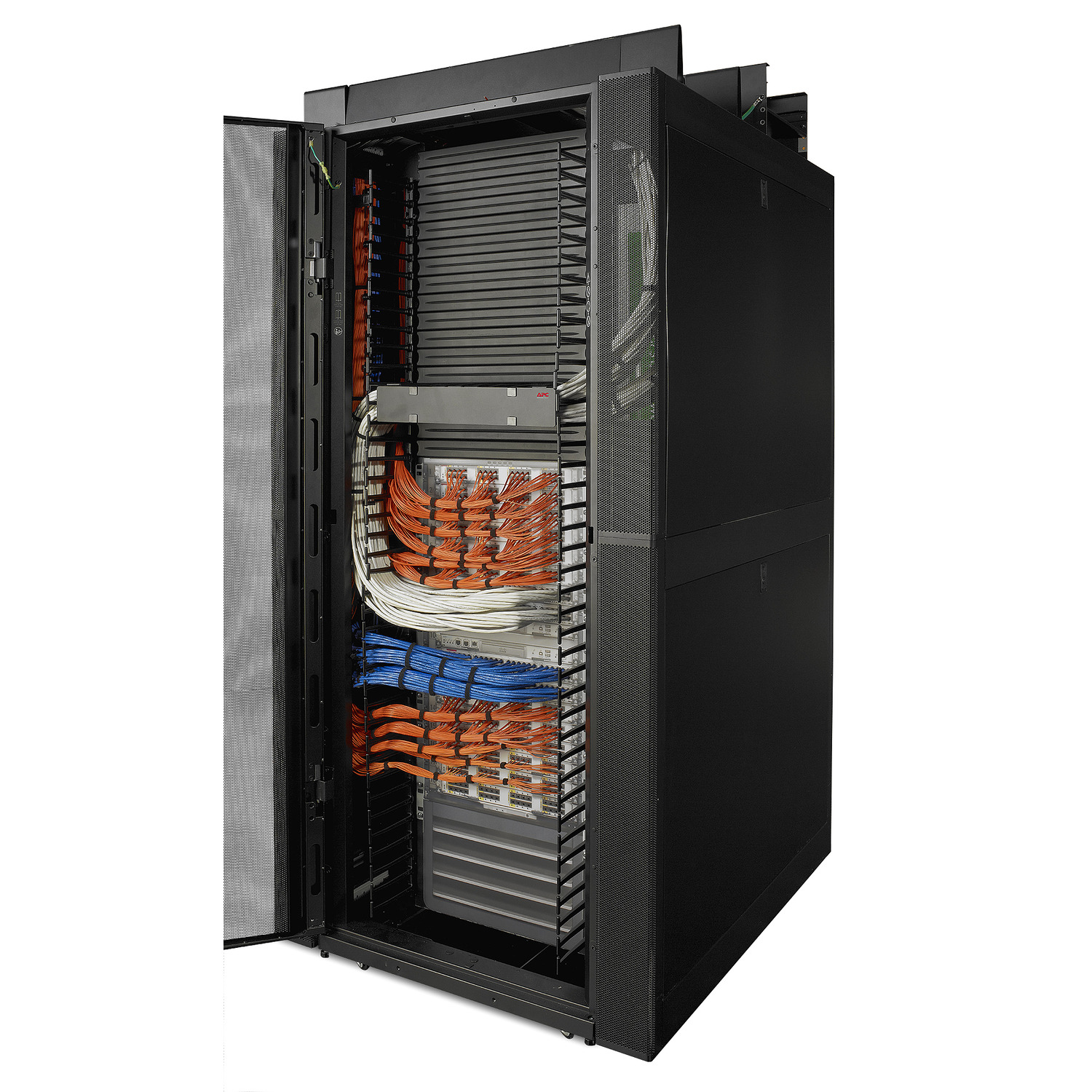 Serverrack, Patchpanel, Netzwerkverkabelung, Kabelmanagement, Schrank