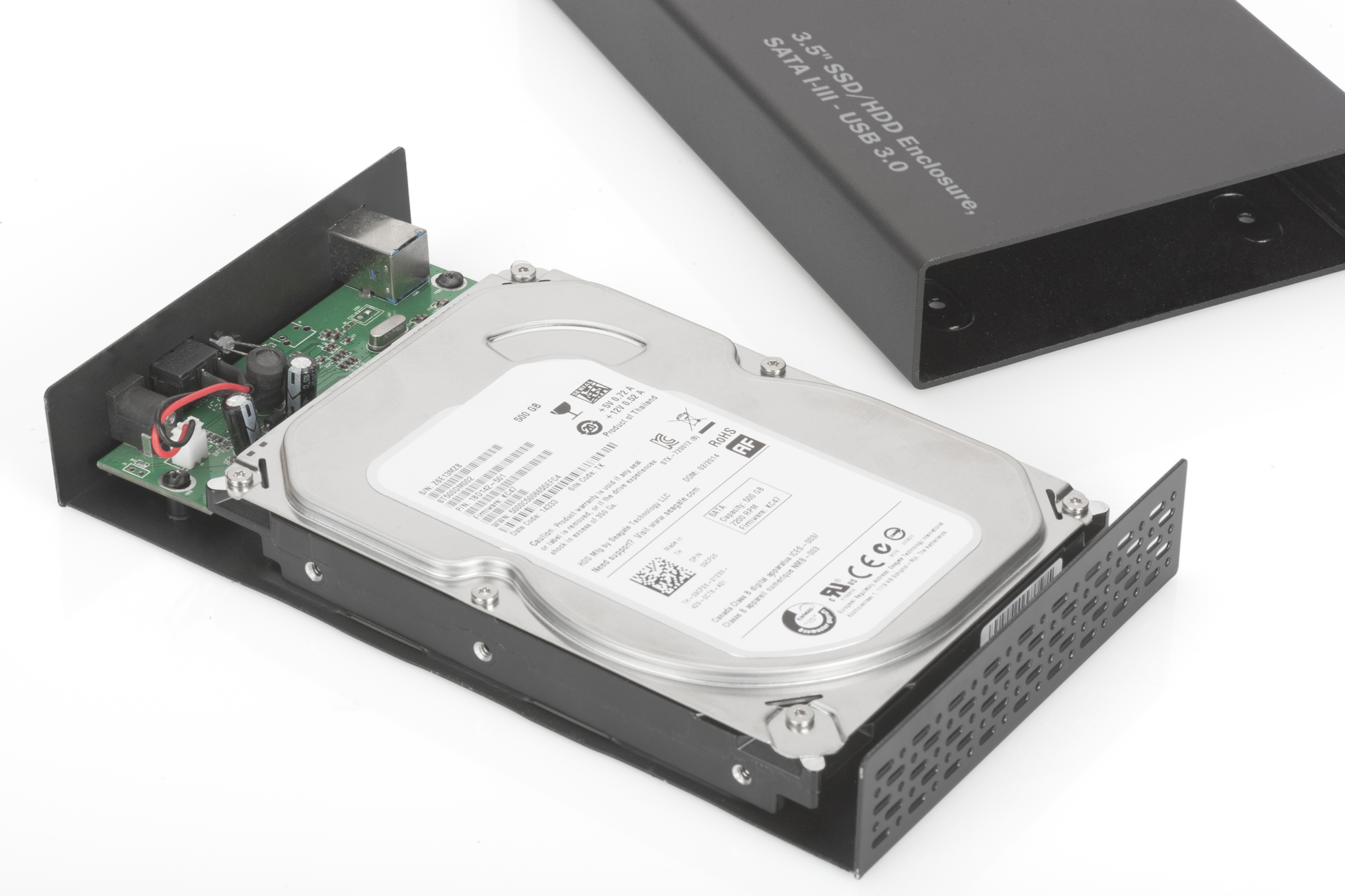 DIGITUS Gehäuse Externes SSD/HDD-Festplattengehäuse SATA 3 - USB 3.0