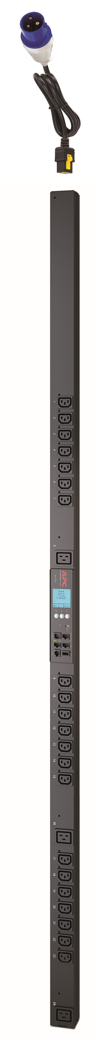 APC AP8659EU3 - Rack PDU 2G, Metered by Outlet mit Switching, ZeroU, 16A, 230V, (21) C13 & (3) C19 APC AP8659EU3 - Rack PDU 2G, Metered by Outlet mit Switching, ZeroU, 16A, 230V, (21) C13 & (3) C19