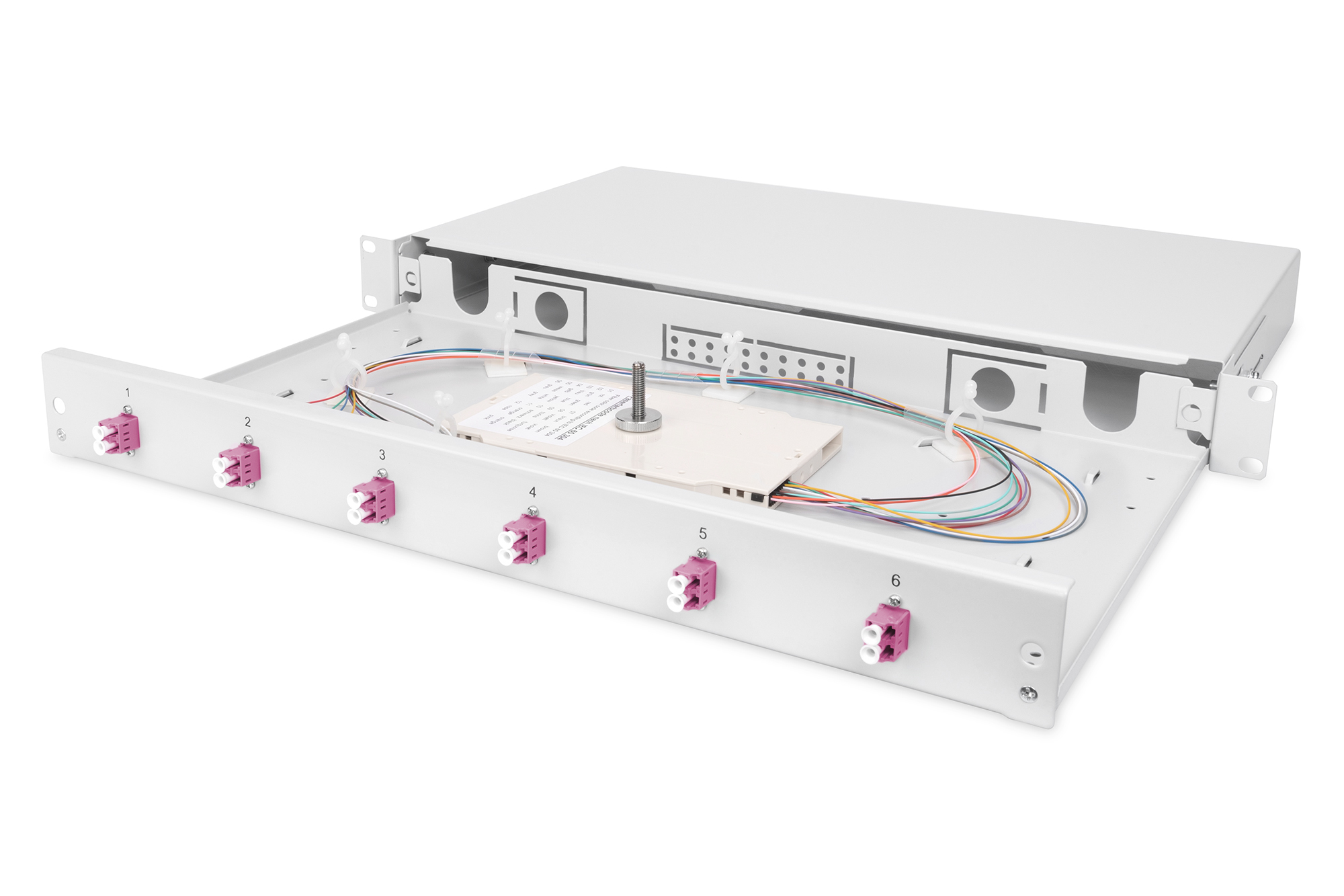 DIGITUS DN-96330-4 LWL Spleißbox, 1HE, bestückt, LC, OM4